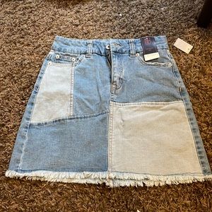 i am selling a high rise jean skirt! this is brand new, perfect for summer!